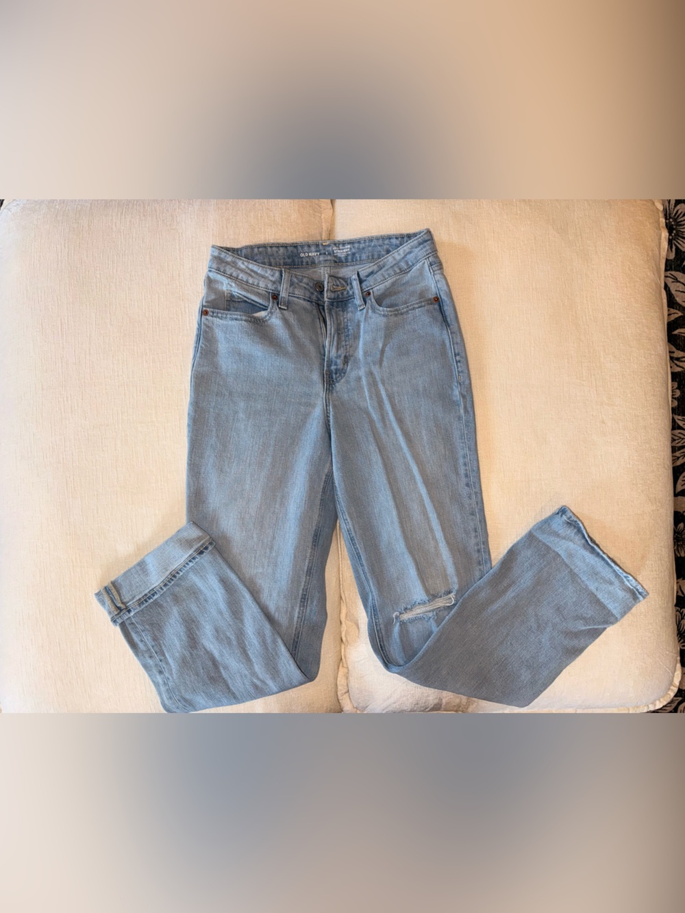 Old Navy Light Blue Straight High-Rise Jeans